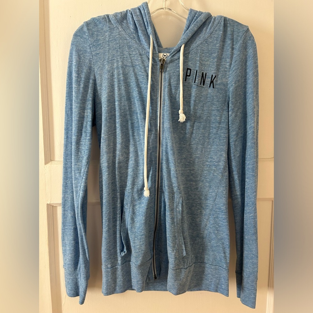 Light blue juniors Pink ultra lightweight zip up